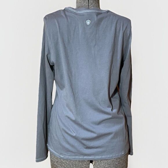 Life is Good Women’s Gray Long Sleeve Mountain Tree Crew Shirt NWT Size Medium - Picture 2 of 10